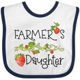 thumbnail image 3 of Inktastic Farmer's Daughter Vine with Strawberries Girls Baby Bib, 3 of 4