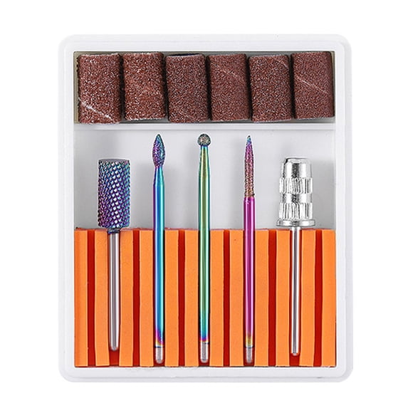 Nail Drill Bits Set Pedicure & Manicure Drill Bits Kit 5pcs Replacement Drill Bits for Electric Nail Drill Remove Cuticle & Gel Nail Polish