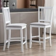 Duhome Wood Bar Stools with Back Set of 2, Counter Height Chairs