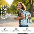 thumbnail image 4 of Yuyamidu Cute Otter 4Pcs Backpack Set for Girls Ages 6-12 17-Inch Daisy Kids Schoolbag with Lunch Bag Pencil Case Water Bottle Bag for Elementary Middle School Travel, 4 of 7