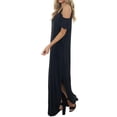 thumbnail image 7 of Valcatch Women's Summer Cold Shoulder Casual Loose Long Dress Strapless Maxi Dress Short Sleeve Off Shoulder Sundresses, 7 of 7