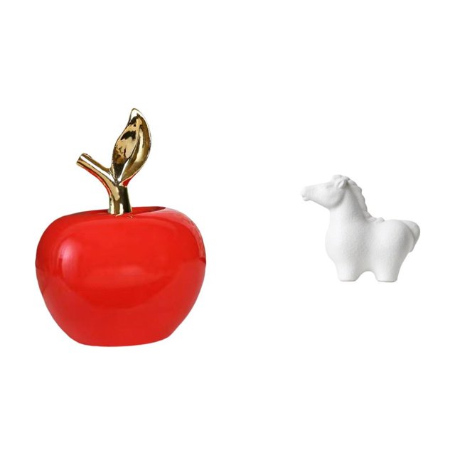 Estatua,Estatua de fruta artificial Escultura Artesanías,Colección de figuras de cerámica para decoración del hogar,Estatua de caballo,Estatua de caballo para decoración del