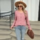 thumbnail image 5 of Suéteres Ligeros para Mujer 2025, Camiseta Henley de Larga, Blusa Informal de Cuello Redondo para Otoño. Rosa M, 5 of 10