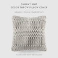 thumbnail image 2 of Comfort Canopy Cozy Chunky Knit Decor Throw Pillow Cover, 20" x 20", 2 of 8
