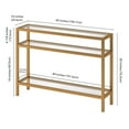 thumbnail image 5 of Evelyn&Zoe Sivil 42" Wide Rectangular Console Table, Brass, 5 of 5