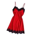 thumbnail image 2 of Lencería de encaje Baoblaze Ropa de dormir de pijama para mujer Rojo, 2 of 8