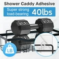 thumbnail image 3 of Superior Hub 20 Pack Shower Caddy Adhesive Replacement, Strong Adhesive Hooks for Shower Caddy, Waterproof Shower Adhesive Strips, No Drilling,for Bathroom Storage Shelves and Kitchen Racks, 3 of 9