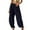 Dark Blue, variant on Women Pants Relaxed Fit Harem Trousers Casual Comfortable Style Lightweight for Lounge Breathable Army Green L