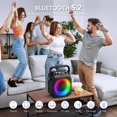thumbnail image 3 of Máquina de karaoke CYY 15W Bluetooth con 3 micrófonos y show de luces, 3 of 9