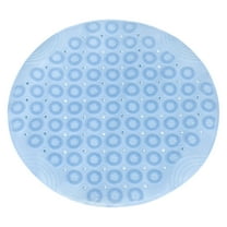 Uxcell 21.7" x 21.7" Non Slip Bath Tub Shower Mat Round Bathtub Mat for Bathroom Blue