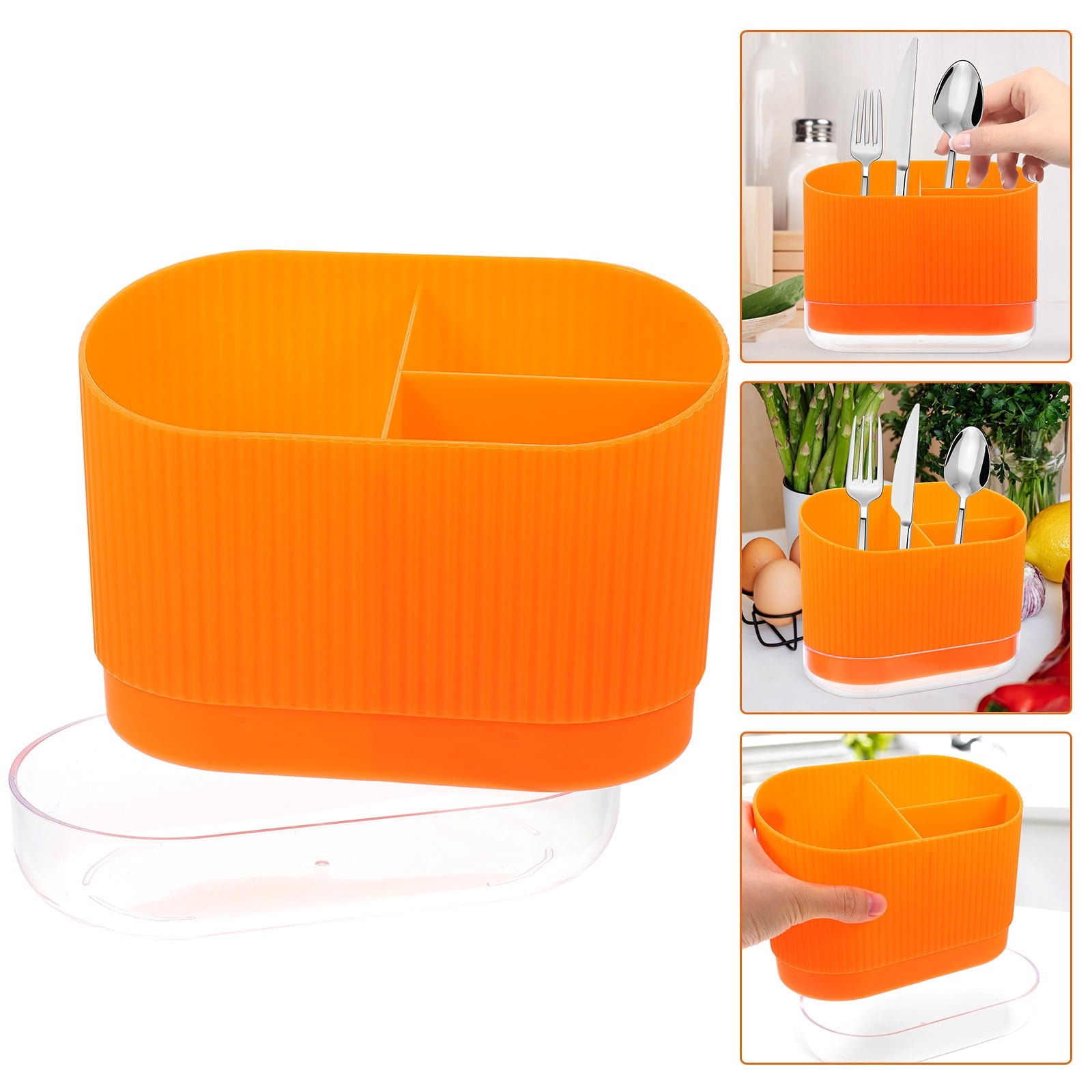 Bbanquetan Kitchen Utensil Holder Desktop Chopstick Holder Plastic Cutlery Holder Plastic Spoon Holder