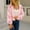 Pink, variant on Women's Cute Flower Cropped Cardigan Long Sleeve V Neck Open Front Floral Knit Sweater Tops Winter Warm Fuzzy Cropped Sweater Coats,XL,Black