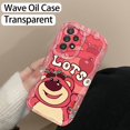thumbnail image 1 of Samsung Galaxy A55 A54 A53 Phone Case with Strawberry Bear Design Soft Wave Pattern, 1 of 9