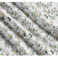 thumbnail image 3 of Soimoi White Cotton Cambric Fabric Leaves & Magnolia Floral Fabric Prints By Yard 56 Inch Wide, 3 of 7