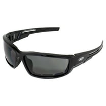 Global Vision Sly Padded Motorcycle Safety Sunglasses ANSI Z87.1 Black Frame w/Smoke Lens