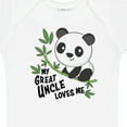 thumbnail image 4 of Inktastic My Great Uncle Loves Me Cute Panda Boys or Girls Baby Bodysuit, 4 of 5