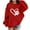 Red, variant on SGFCWSX Fleece Hoodies for Girls Fashion Print with Pockets Sweatshirt Kids Thermal Sweatshirts Black Size 7 Years