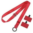 thumbnail image 2 of Spencer Phone Lanyard Universal Crossbody Cell Phone Lanyards with Pads, Adjustable Shoulder Neck Strap Compatible with All Smartphone, iPhone 14 Pro, Sumsang (Red), 2 of 8