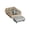 Khaki, variant on HOARBOEG Stainless Steel Litter Box for Cats, High Sided Large Cat Litter Box with Step On Platform and Scoop, Odor Proof Easy to Clean Litter Box