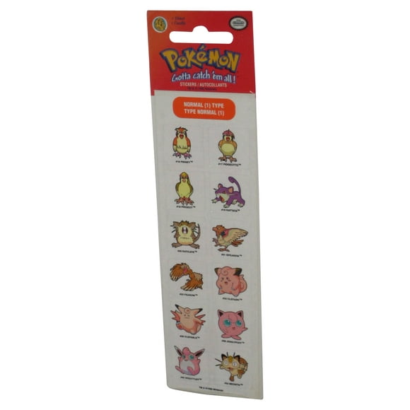 Pokemon Sandylion (1999) Normal Type Sticker Sheet - (12 Mini Stickers)
