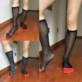 thumbnail image 3 of Aellinatey Elegant Mens Middle Length Business Dress Socks with Stripes for Office Wear, 3 of 21