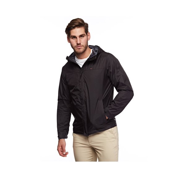 Chaqueta Tommy Hilfiger ligera impermeable para hombre negra