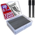 thumbnail image 1 of duomi-1000 Pieces 0.7 mm 2B Lead Refills Medium Thickness Break Resistant Lead Graphite (0.7mm Short 6cm), 1 of 4