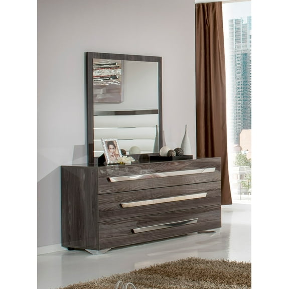 41" Gray Square Wood Framed Accent Mirror