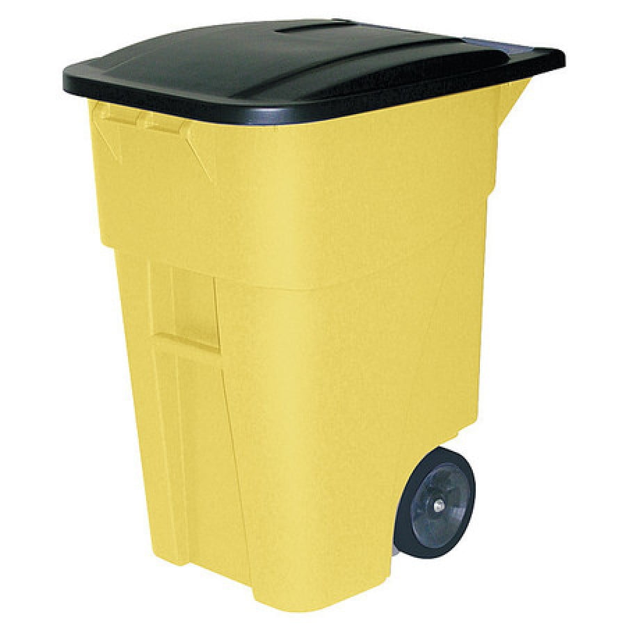 Rubbermaid Commercial Products FG9W2700YEL BRUTE RollOut Trash Can