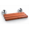 Sussman Automatic MS WALLSEAT BN In-Shower Wall Mount Teakwood Tilt-up Seat in Brushed Nickel Brackets