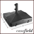 thumbnail image 7 of 100lb Capacity Fillable Mobile Umbrella Base Stand, 2 Wheels and Handle - Black, 7 of 7