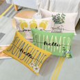 thumbnail image 2 of Hello Summer Pillow Covers 12x20 Inch Green Leaves Farmhouse Decorations Throw Waist Pillow Cases Plants Cotton Linen Rectangular Oblong Pillows Seasonal Quotes Cushion Cover, 2 of 5