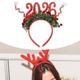 thumbnail image 4 of TISHITA Bandeau de Noël Classique pour Anniversaires Costume de Nouvel An Rouge, 4 of 7