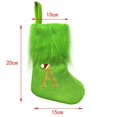 thumbnail image 7 of 7.8in New Christmas Decoration Green Knitted DIY Letter Christmas Socks Christmas Gift Sock Pendant 1Pack, 7 of 7