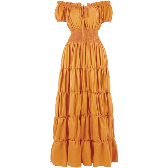 Jzuxvd Renaissance Costume Women Medieval Chemise Dress Pirate Peasant Dress Peasant Tops Irish Under Dress Ginger M