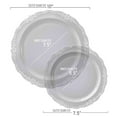 thumbnail image 6 of Smarty 10" Clear Vintage Round Disposable Plastic Dinner Plates 120ct, 6 of 6