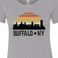 thumbnail image 4 of Inktastic Buffalo New York Skyline Retro Women's T-Shirt, 4 of 5