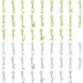 thumbnail image 1 of 104 piezas de dijes de letras del alfabeto de la A a la Z en 2 colores, dijes de letras iniciales con cierre de langosta, colgantes de letras mayúsculas de aleación, 1 of 6