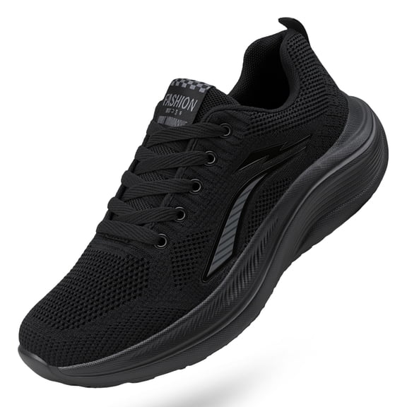 Sosenfer Running Shoes for Men, Mesh Sneakers for Women, Lightweight Non Slip Walking Shoes for Gym Casual Tennis Unisex - Black