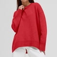 thumbnail image 5 of FAIWAD Women's Knit Ribbed Sweater Round Neck Drop Shoulder Casual Loose Pullover Sweater, 5 of 5