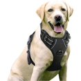 thumbnail image 1 of Arnés para perros, antitirones, con 2 clips para correa, chaleco ajustable y acolchado suave, reflectante, Oxford, para exteriores, con asa de fácil control (talla L), 1 of 5