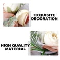 thumbnail image 4 of Conjunto de 2 piezas de ramillete y ramillete de muñeca para boda, flor de pulsera de rosa artificial para novia, alfiler de ramillete para novio, decoración de accesorios de vestido formal, 4 of 6