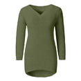 thumbnail image 4 of Yigetop Fuzzy Sweater for Women, Women's Fashionable Long Sleeve Pullovers Loose Fuzzy Jumper Sweater Fleece Pullover Women Green L, 4 of 7
