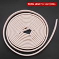 thumbnail image 5 of Weather Stripping Door Seal Strip Front Window Frame Foam Adhesive Rubber Soundproof, 2 Rolls Total Length 20M, White, 5 of 5