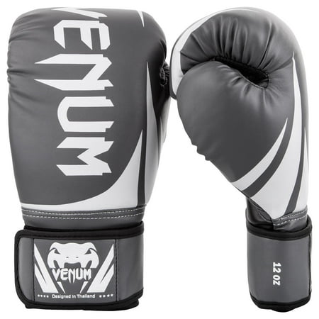 Venum Challenger 2.0 Hook and Loop MMA Training Boxing Gloves - Gray/White