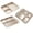 Silvery4, variant on Titanium Purification Serving Plate Patterned Divided Tray, 3/4/5 Compartment Stainless Steel Plate for Portion Control, Picnic & Cafeteria (3 Compartments 1 Pcs)