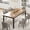 Gray A, variant on EastVita 79 Inch Industrial Dining Table Large Rectangle Kitchen Table with Metal Legs Round Corners Wooden Conference Tables Writing Desk for Dining Room Living RoomWhite Faux MarbleWhite Legs