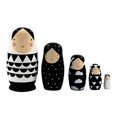 thumbnail image 2 of Dolls Pcs Set Wooden Nesting 5 Stacking Matryoshka Novelty funny toy, 2 of 7