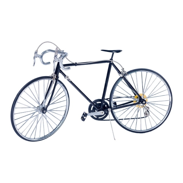 Modelo de bicicleta de aleación 1/6 Sunnimix negro bicicleta de escritorio