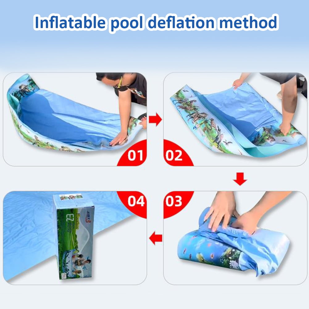 golytefs Inflatable Swimming Pool Large Capacity Foldable Swim Ball Pool Multifunction Baby Bathtub Pool for Outdoor Indoor Playing Water Accessories